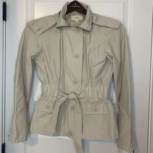 * Vintage Y2K Merona Rain Jacket Trench Coat Size XS Tan